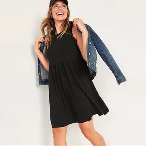 Fit & Flare Slub Knit Mini Tank Dress